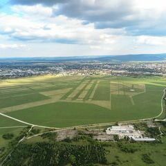 Flugwegposition um 15:20:18: Aufgenommen in der Nähe von Wiener Neustadt, Österreich in 428 Meter